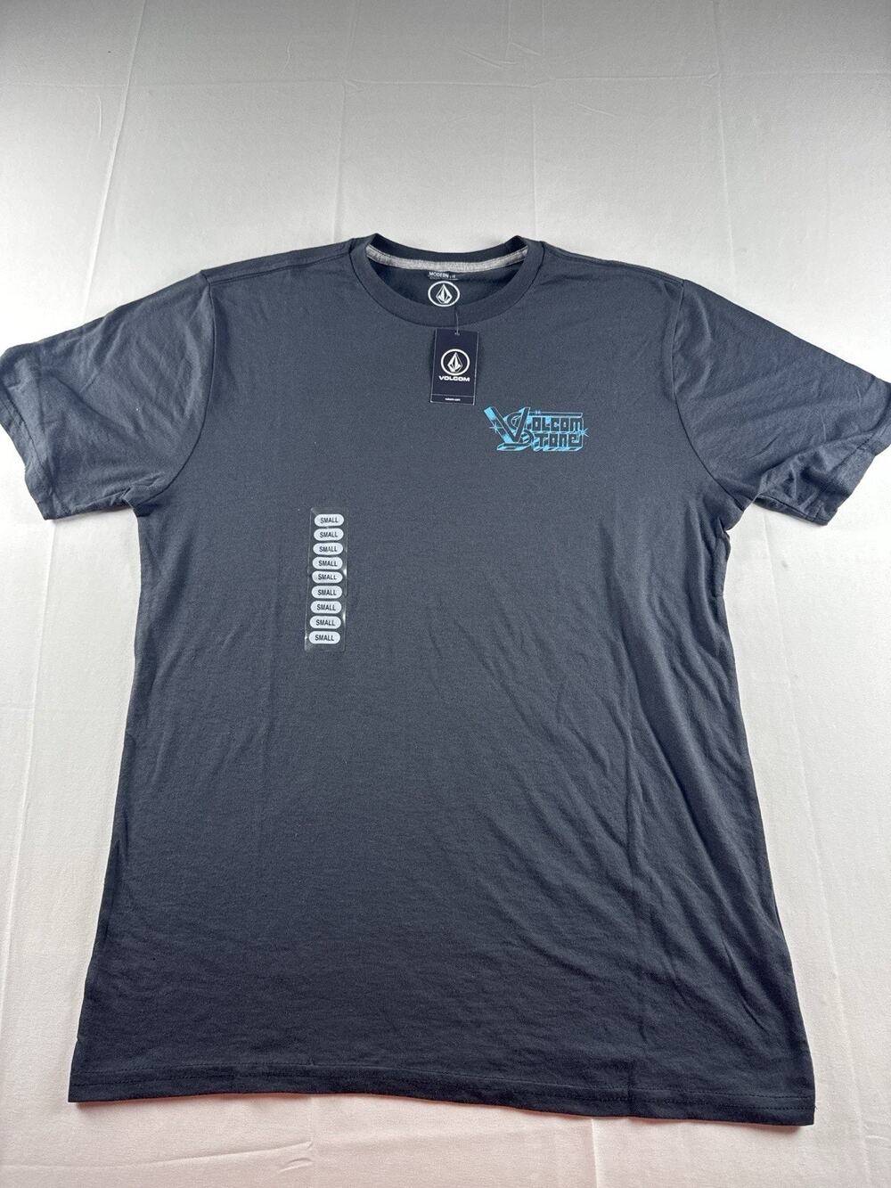 Volcom Stone Logo T Shirt Mens Small Gray NWT Skate Surf Tee